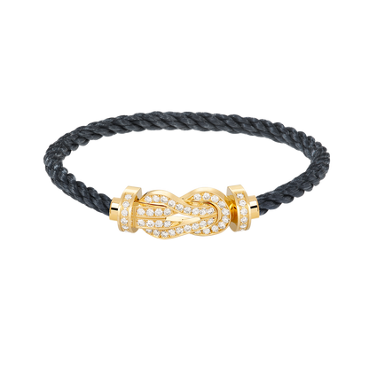 [Amore Jewelry]CHANCE LARGE 8 FIGURE BUCKLE FULLDIAMOND BRACELET GOLD