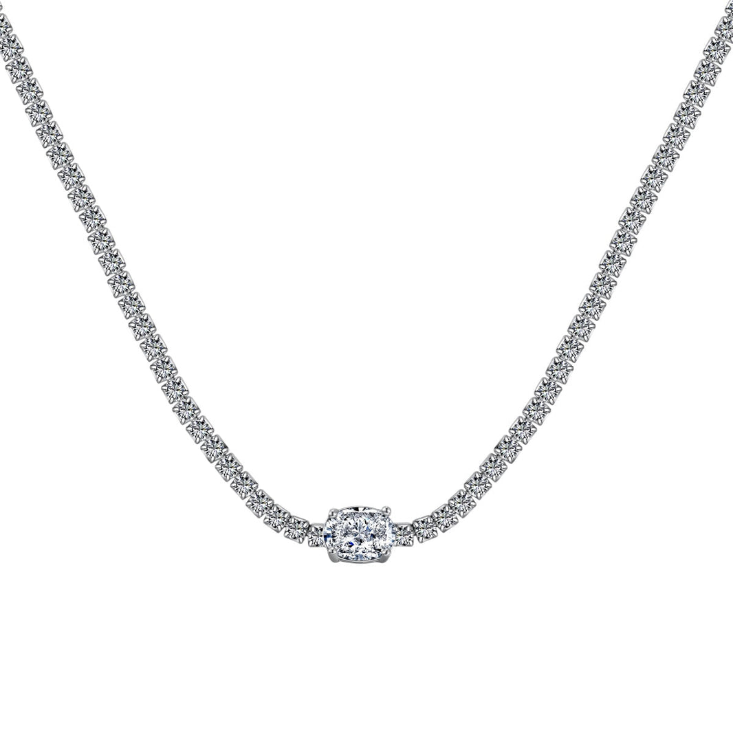 [Amore Jewelry]1.0 Carat Shining Oval Cut Necklace
