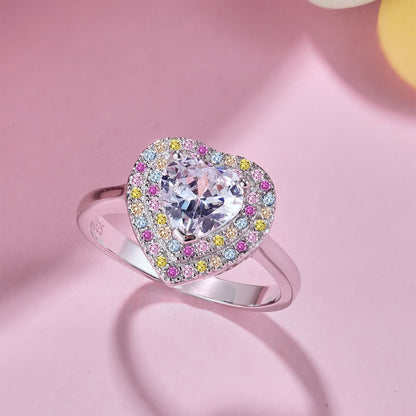 [Amore Jewelry]Delicate Ebullient Heart Shape Wedding Ring