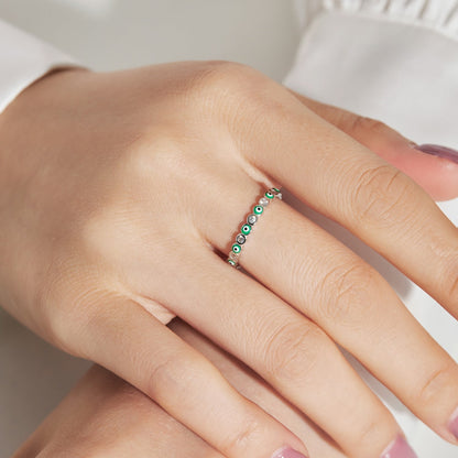 [Amore Jewelry]Sparkling Vibrant Round Shape Daily Ring