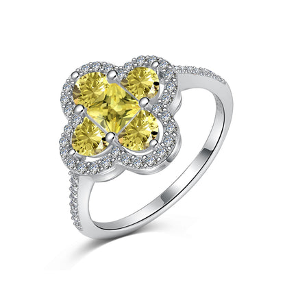 [Amore Jewelry]Luxurious Eternity Flower Shape Banquet Ring