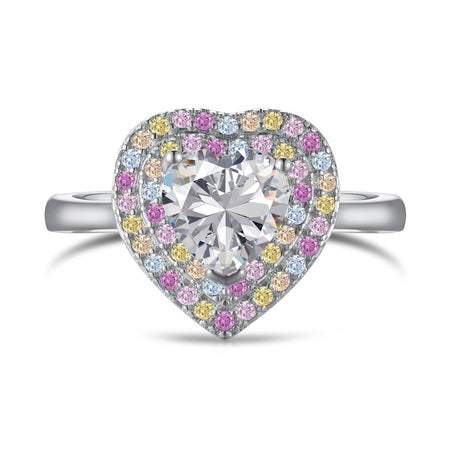 [Amore Jewelry]Delicate Ebullient Heart Shape Wedding Ring