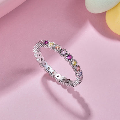 [Amore Jewelry]Exquisite Colorful Round Cut Party Ring