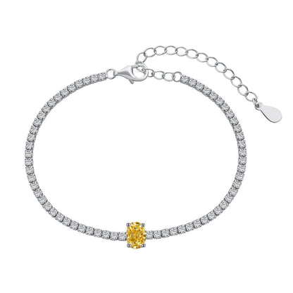 [Amore Jewelry]0.75 Carat Exquisite Oval Cut Daily Bracelet