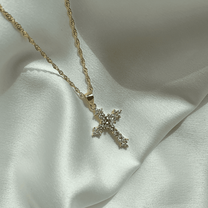 [Amore Jewelry]Delicate Cross Shape Necklace