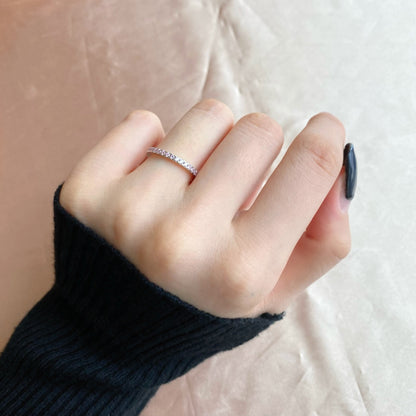 [Amore Jewelry]Delicate Sparkling Round Cut Daily Ring