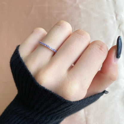 [Amore Jewelry]Delicate Sparkling Round Cut Daily Ring