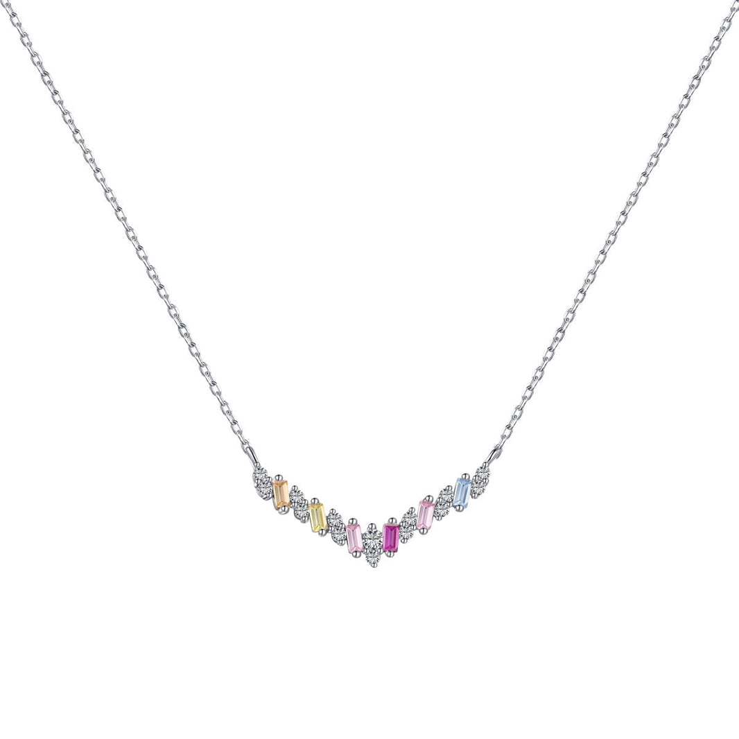 [Amore Jewelry]Dazzling Rainbow Necklace