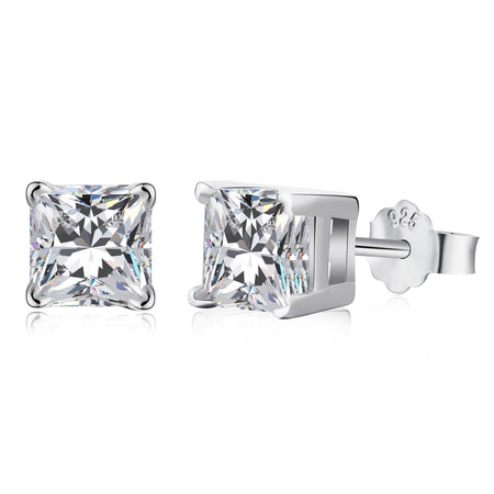 [Amore Jewelry]1.0 Carat Radiant Princess Cut Wedding Earrings
