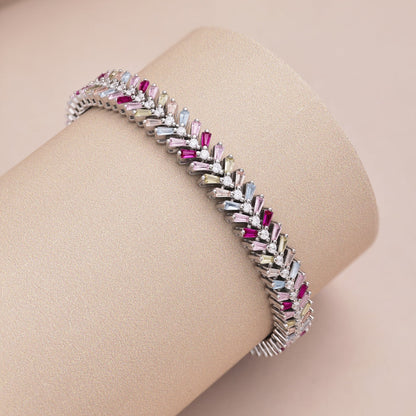 [Amore Jewelry]Dainty Radiant Emerald Cut Daily Bracelet