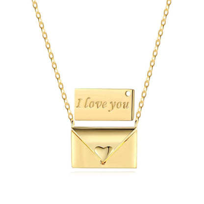 [Amore Jewelry]Envelope Heart Shape Mother's Day Necklace