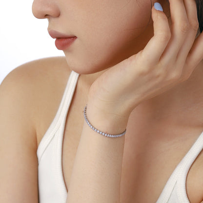 [Amore Jewelry]Dazzling Sparkling Round Cut Daily Bracelet