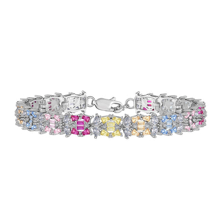 [Amore Jewelry]Delicate Colorful Multi Cut Party Bracelet