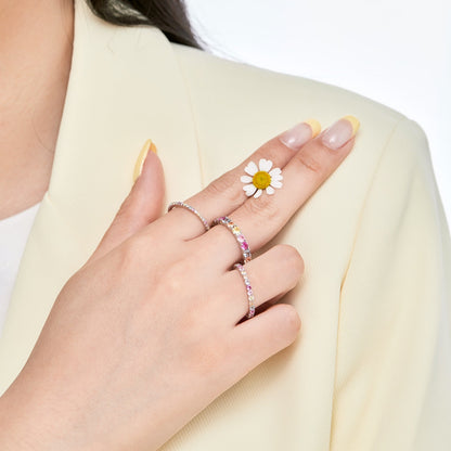 [Amore Jewelry]Elegant Vivid Round Cut Daily Ring