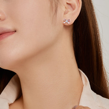 [Amore Jewelry]Ornate Butterfly Shape Daily Earrings