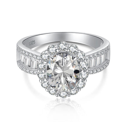 [Amore Jewelry]1.5 Carat Dazzling Charming Oval Cut Banquet Ring