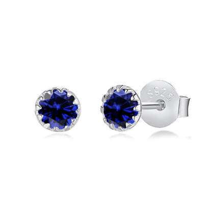 [Amore Jewelry]Sparkling Colorful Round Shape Earrings
