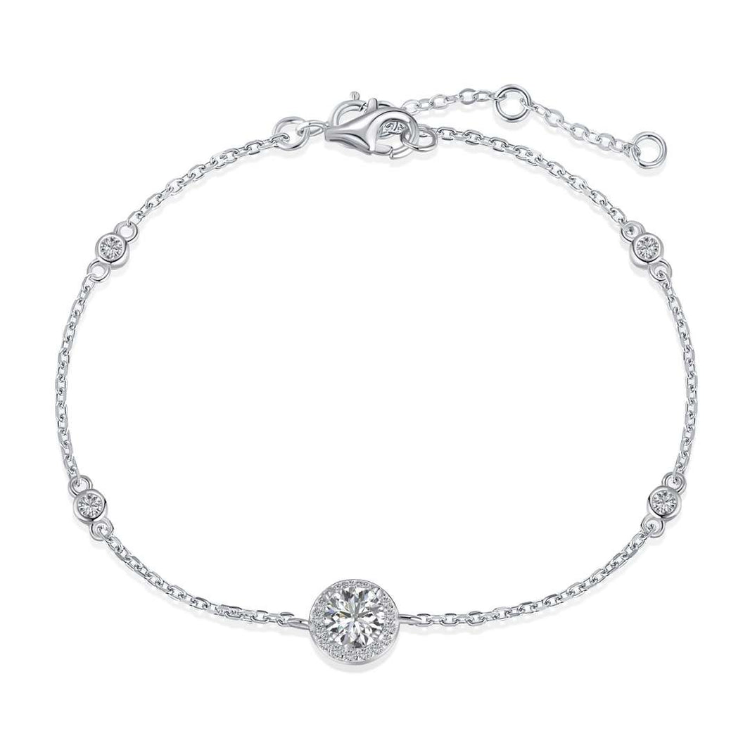 [Amore Jewelry]Dazzling Round Cut Shape Bracelet