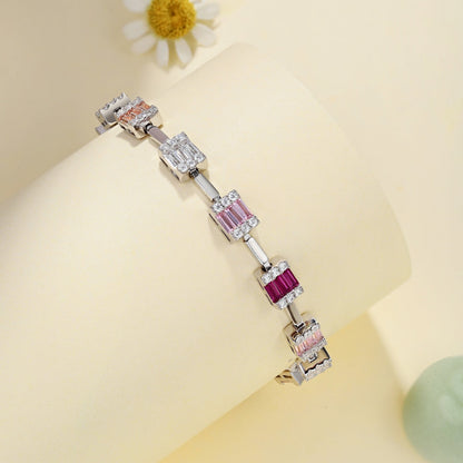 [Amore Jewelry]Dainty Charming Emerald Cut Daily Bracelet