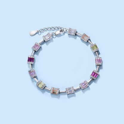 [Amore Jewelry]Dainty Charming Emerald Cut Daily Bracelet