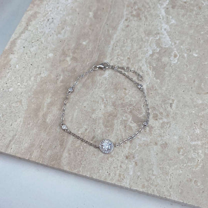 [Amore Jewelry]Dazzling Round Cut Shape Bracelet