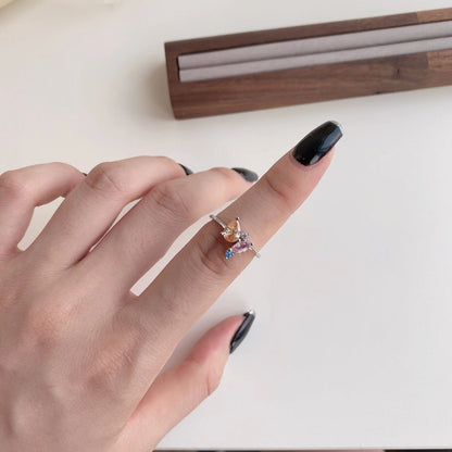 [Amore Jewelry]Radiant Colorful Multi Cut Daily Ring