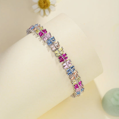 [Amore Jewelry]Sparkling Exquisite Multi Cut Party Bracelet