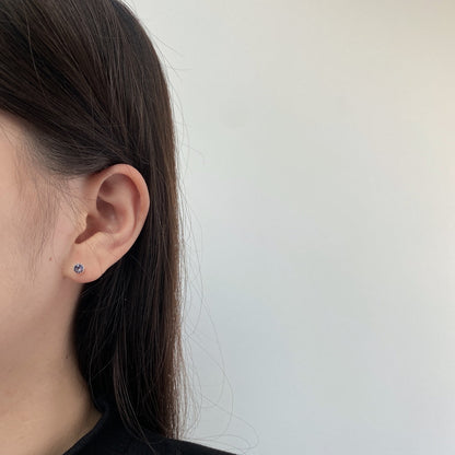 [Amore Jewelry]Sparkling Colorful Round Shape Earrings