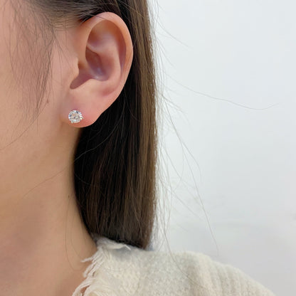 [Amore Jewelry]Dainty Round Shape Earrings