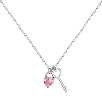 [Amore Jewelry]Unique Heart Shape Key Pendent Necklace