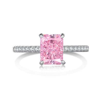 [Amore Jewelry]2.0 Carat Dazzling Sparkling Radiant Cut Party Ring