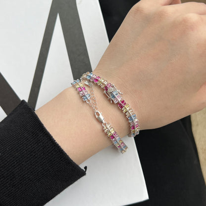 [Amore Jewelry]Sparkling Exquisite Multi Cut Party Bracelet