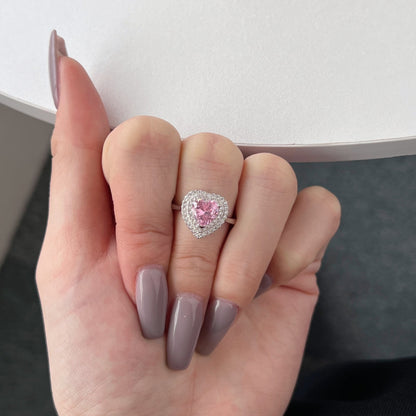 [Amore Jewelry]Delicate Ebullient Heart Shape Wedding Ring