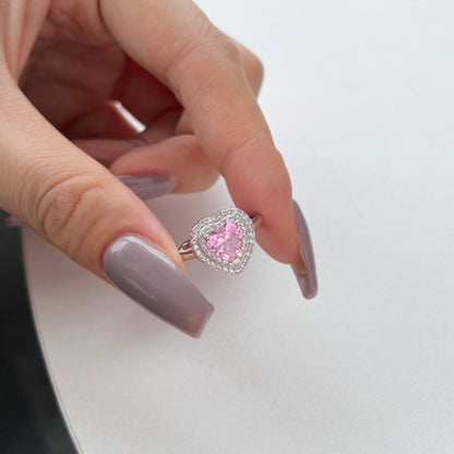 [Amore Jewelry]Delicate Ebullient Heart Shape Wedding Ring