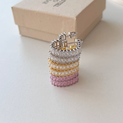 [Amore Jewelry]Radiant Heart Cutout Earrings