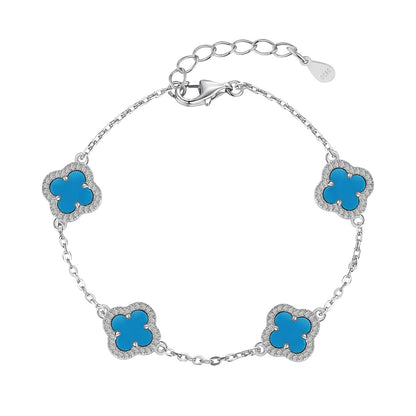 [Amore Jewelry]Four-Leaf Clover Exquisite Bracelet