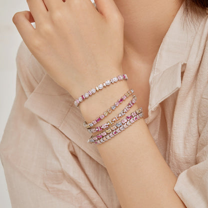 [Amore Jewelry]Radiant Colorful Round Shape Daily Bracelet