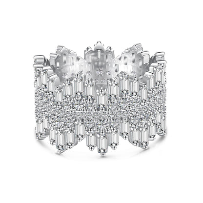 [Amore Jewelry]Luxurious Colorful Radiant Cut Daily Ring