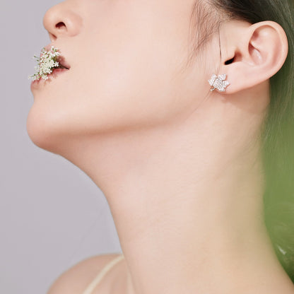 [Amore Jewelry]Exquisite Maple Leaf Design Earrings