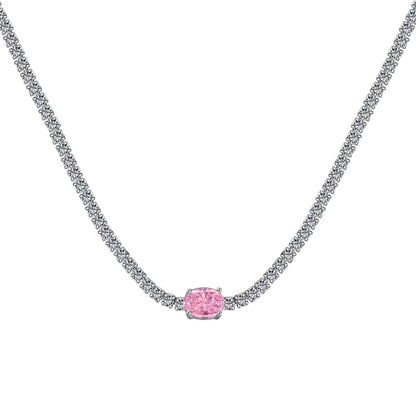 [Amore Jewelry]1.0 Carat Shining Oval Cut Necklace