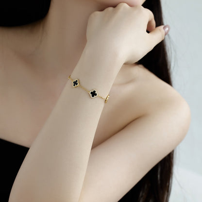 [Amore Jewelry]Four-Leaf Clover Exquisite Bracelet