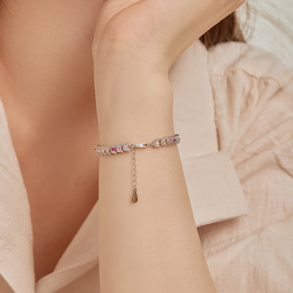 [Amore Jewelry]Delicate Colorful Multi Cut Daily Bracelet