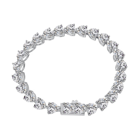 [Amore Jewelry]0.75 Carat Elegant Romantic Heart Shape Lover Bracelet