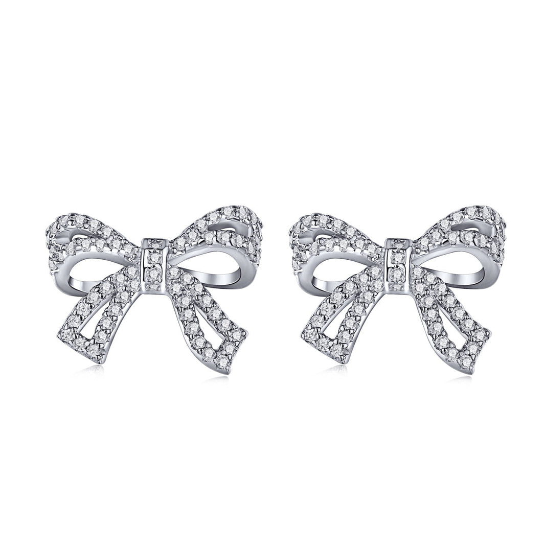 [Amore Jewelry]Dainty Bow Shape Earrings