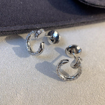 [Amore Jewelry]JUSTE EARRINGS SILVER DIAMONDS
