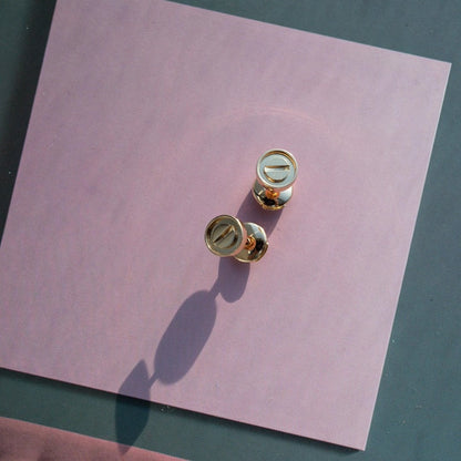 [Amore Jewelry]LOVE EARRINGS PINK GOLD 10MM