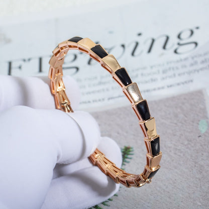 [Amore Jewelry]SERPENTI BRACELET PINK GOLD ONYX