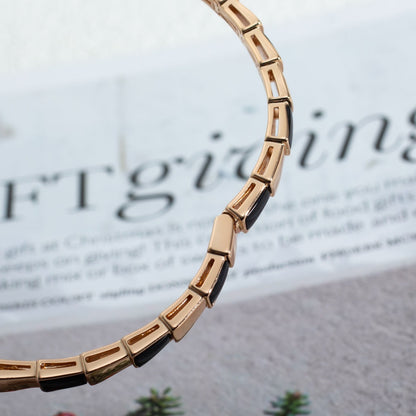 [Amore Jewelry]SERPENTI BRACELET PINK GOLD ONYX