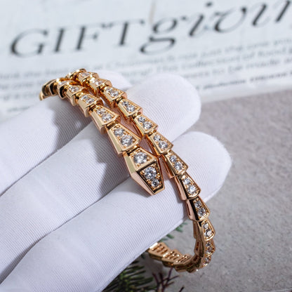 [Amore Jewelry]SERPENTI BRACELET 6.8MM PINK GOLD DIAMOND