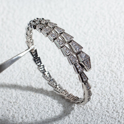 [Amore Jewelry]SERPENTI BRACELET 6MM SILVER DIAMOND
